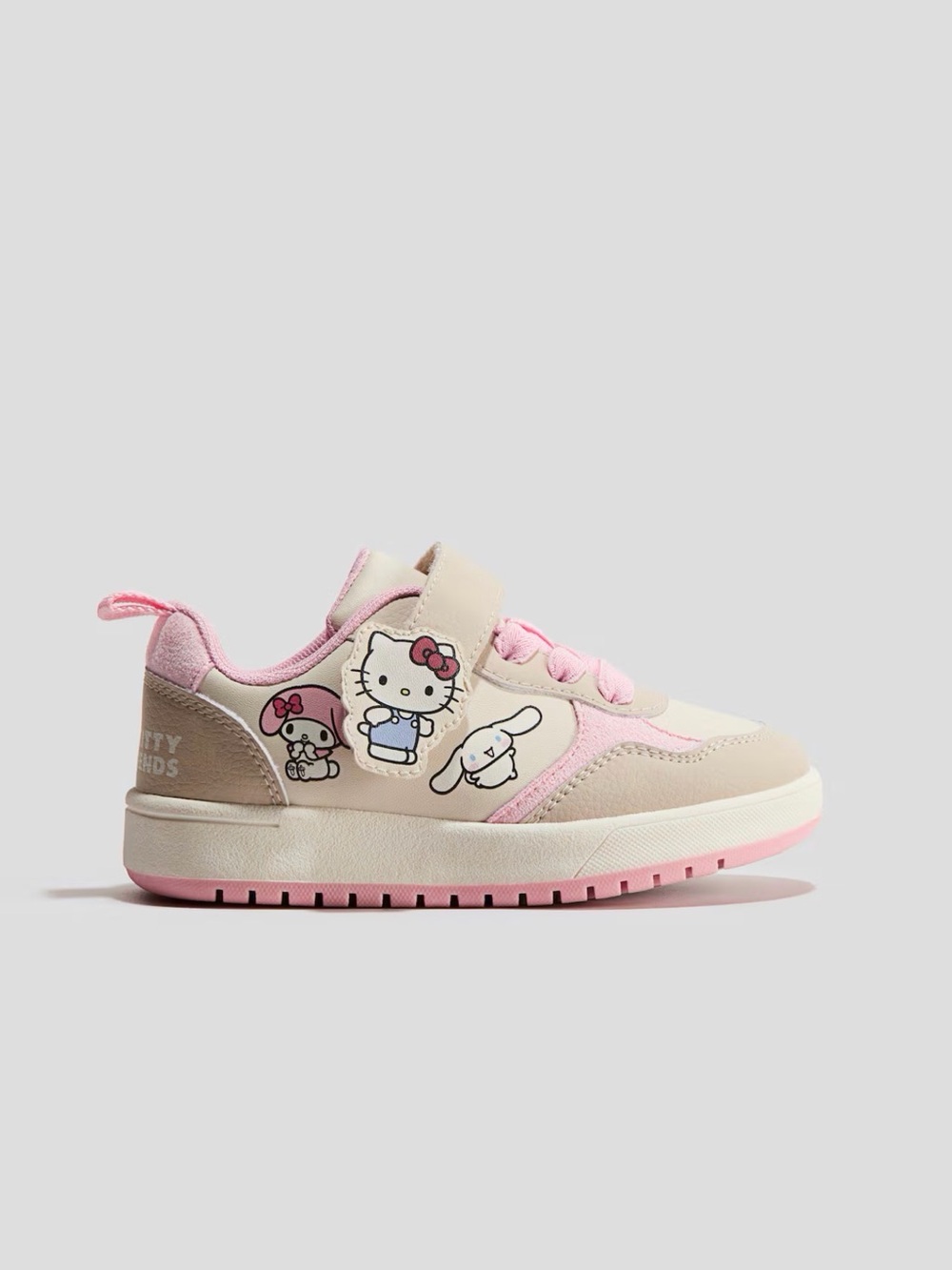 NWT Hello Kitty H&M Light Beige and Pink Printed Kids Sneakers